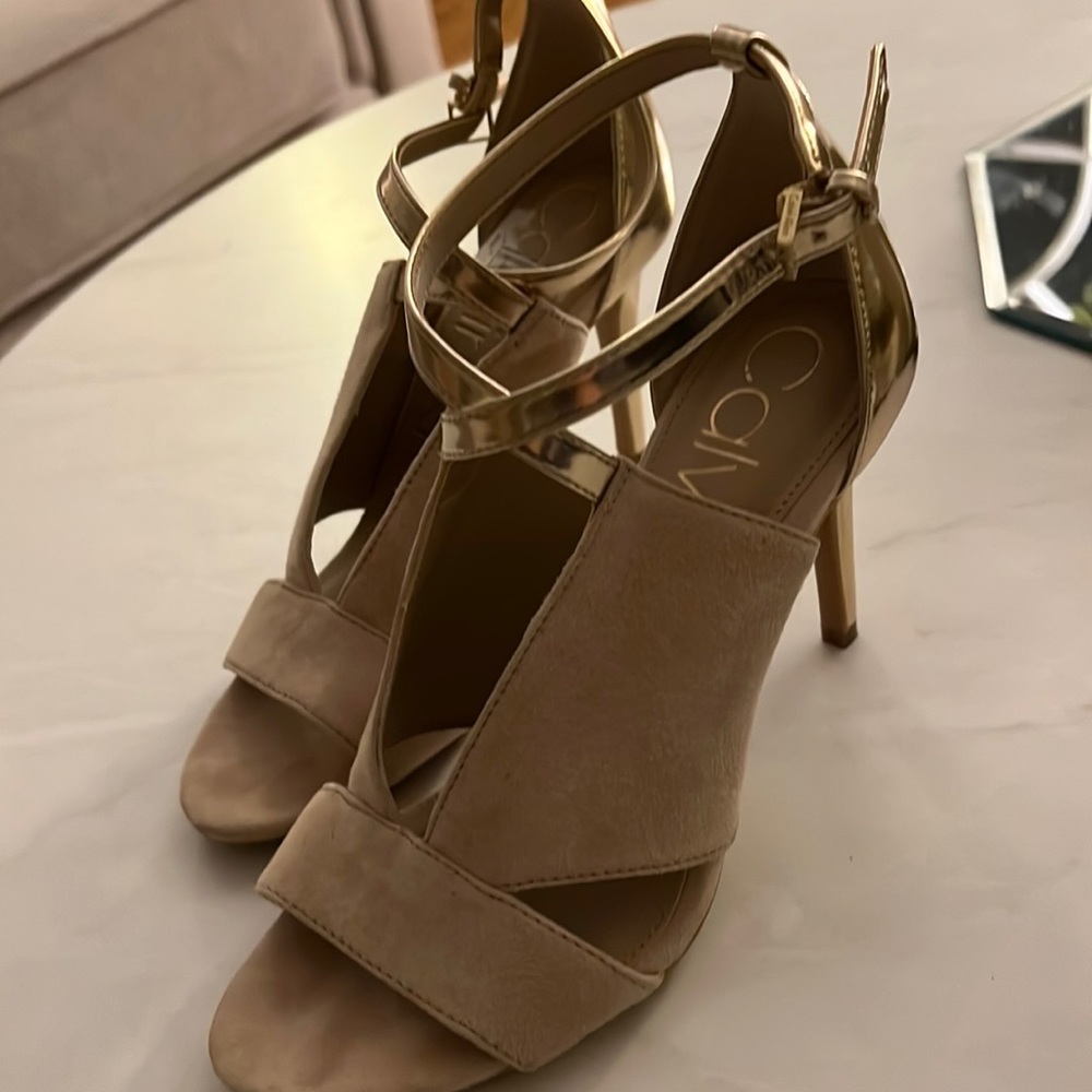 Tan &Gold High Heels